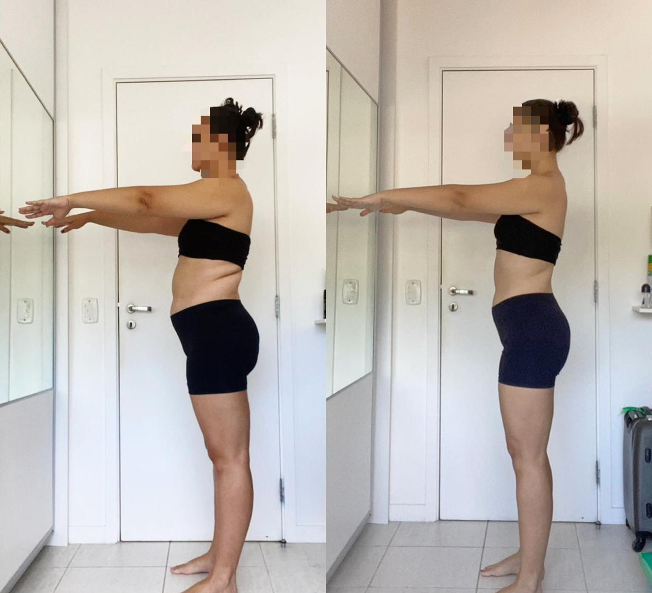 Antes e depois de aluna - Athos Personal